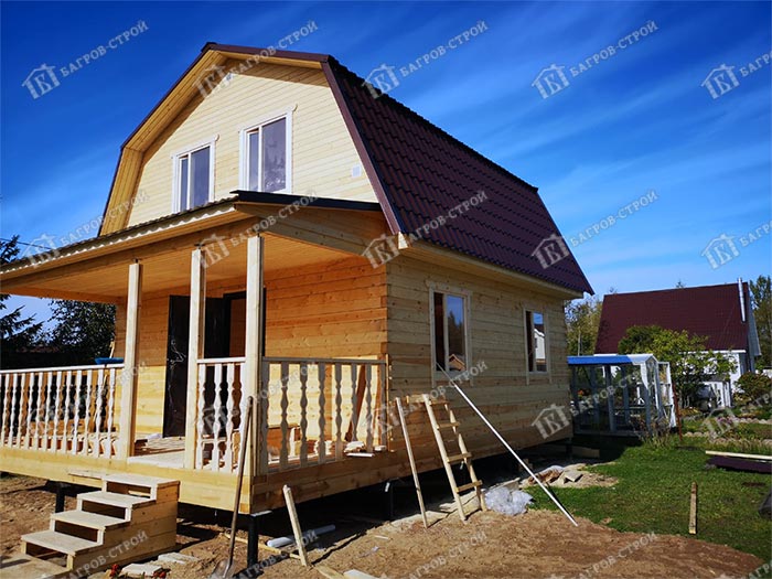Дом из бруса 6х7.5 Аполин, Ленинградская обл., Выборский р-н., п. Лейпясуо
