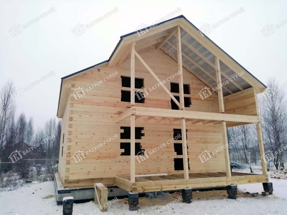 Дом из бруса 8х10 Рудольф, Смоленская обл., Рославльский район, п. Екимовичи