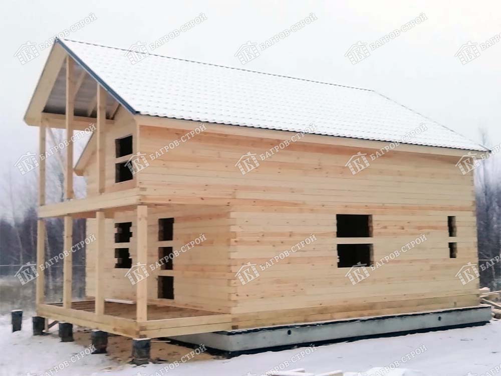 Дом из бруса 8х10 Рудольф, Смоленская обл., Рославльский район, п. Екимовичи