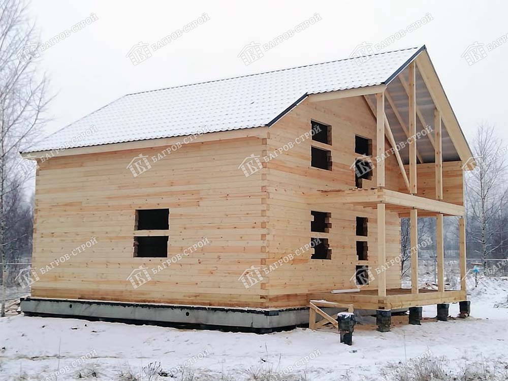 Дом из бруса 8х10 Рудольф, Смоленская обл., Рославльский район, п. Екимовичи