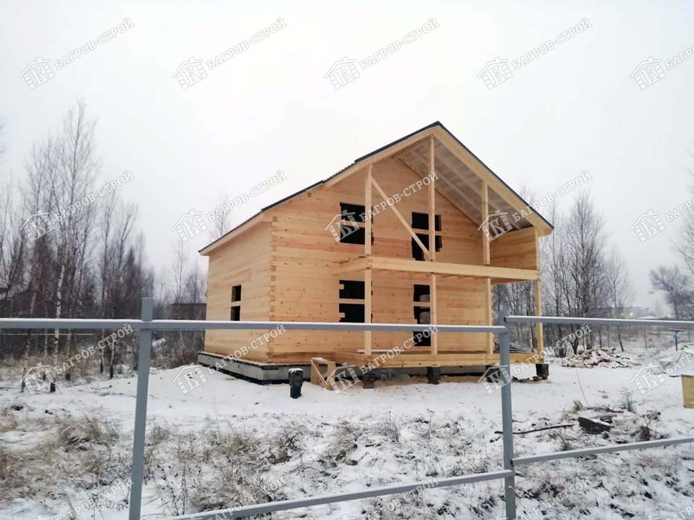 Дом из бруса 8х10 Рудольф, Смоленская обл., Рославльский район, п. Екимовичи