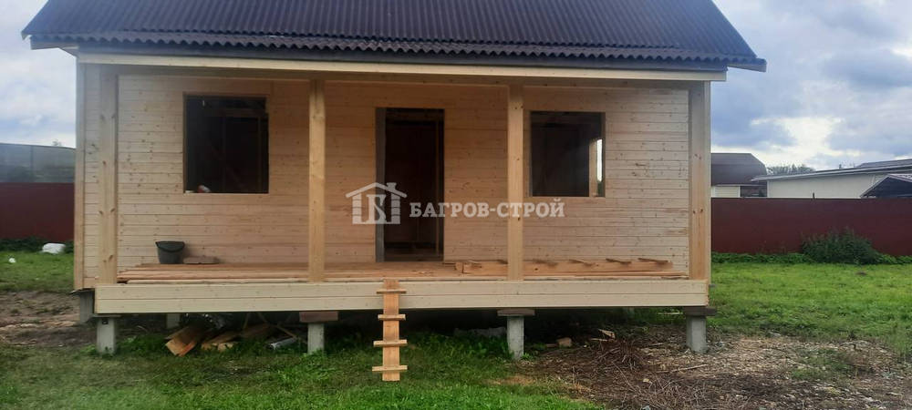 Каркасный дом 6х8 с террасой 2х6м, Ленинградская обл., Гатчинский р-н.