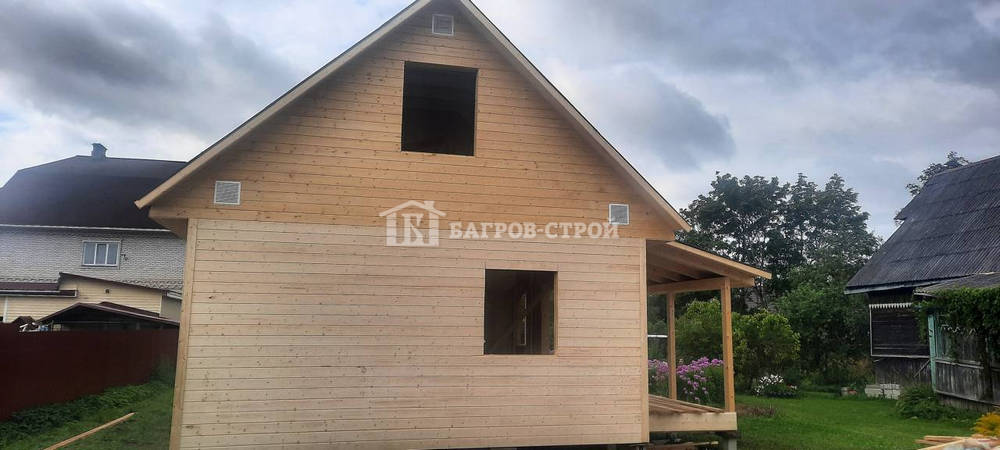 Каркасный дом 6х8 с террасой 2х6м, Ленинградская обл., Гатчинский р-н.