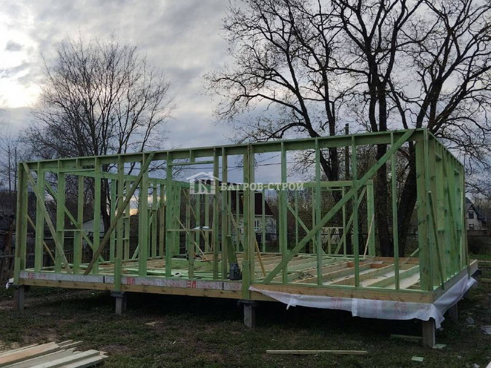 Каркасный дом 9х9 с террасой 3х3м, Ленинградская обл., Гатчинский р-н.